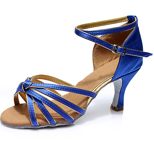 Women's Dance Shoes Satin Latin Shoes Heel Slim High Heel Customizable Blue / Performance
Women's Dance Shoes Satin Latin Shoes Heel Slim High Heel Customizable Blue / Performance