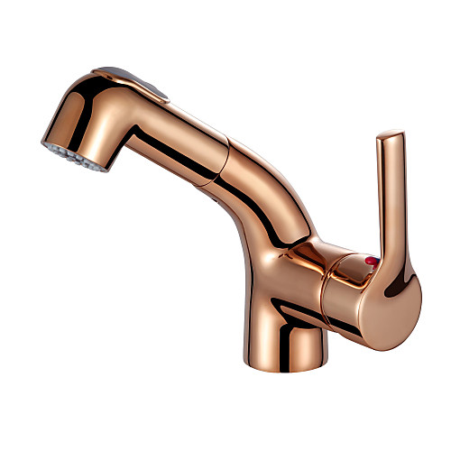 Bathroom Sink Faucet - Widespread / Pullout Spray Chrome / Gold / Painted Finishes Centerset Single Handle One HoleBath Taps
Bathroom Sink Faucet - Widespread / Pullout Spray Chrome / Gold / Painted Finishes Centerset Single Handle One HoleBath Taps
