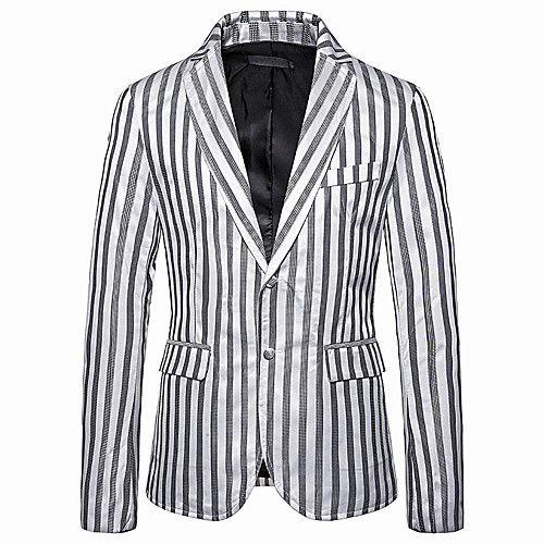 Men's EU / US Size Blazer, Solid Colored V Neck Polyester White / Black / Light gray
Men's EU / US Size Blazer, Solid Colored V Neck Polyester White / Black / Light gray