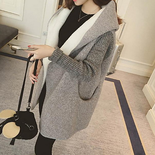 Women's Daily Regular Faux Fur Coat, Solid Colored Hooded Long Sleeve Polyester Gray
Women's Daily Regular Faux Fur Coat, Solid Colored Hooded Long Sleeve Polyester Gray