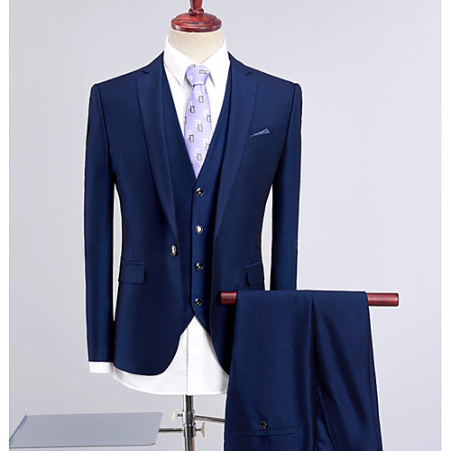 Royal Blue Solid Colored Standard Fit Polyester Suit - Notch Single Breasted One-button
Royal Blue Solid Colored Standard Fit Polyester Suit - Notch Single Breasted One-button