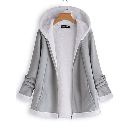 Women's Daily Winter Regular Jacket, Solid Colored Hooded Long Sleeve Polyester Gray / Wine / Khaki
Women's Daily Winter Regular Jacket, Solid Colored Hooded Long Sleeve Polyester Gray / Wine / Khaki