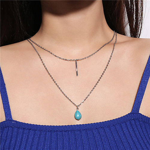 Women's Necklace Layered Necklace Charm Necklace Layered Drop Simple European Fashion Chrome Gold Silver 40 cm Necklace Jewelry For Daily Street Holiday Work Club
Women's Necklace Layered Necklace Charm Necklace Layered Drop Simple European Fashion Chrome Gold Silver 40 cm Necklace Jewelry For Daily Street Holiday Work Club