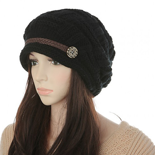 Women's Party Basic Cute Knitwear Floppy Hat-Color Block Fall Winter Black White Blushing Pink
Women's Party Basic Cute Knitwear Floppy Hat-Color Block Fall Winter Black White Blushing Pink