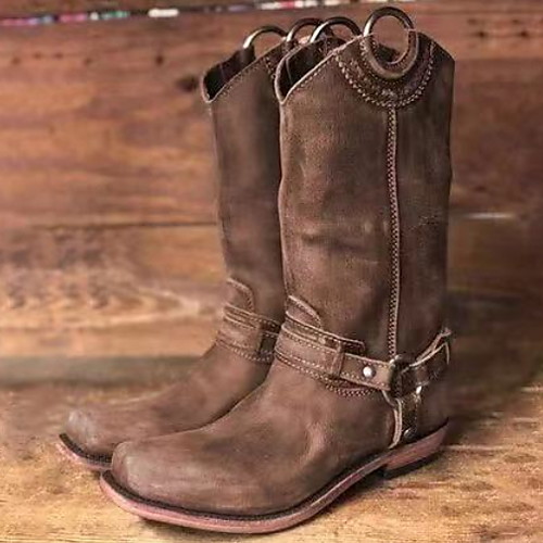 Women's Boots Comfort Shoes Flat Heel Round Toe PU Mid-Calf Boots Fall & Winter Black / Brown / Red
Women's Boots Comfort Shoes Flat Heel Round Toe PU Mid-Calf Boots Fall & Winter Black / Brown / Red