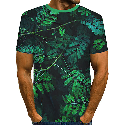 Men's Going out Street chic / Exaggerated T-shirt - Solid Colored / 3D Print Green
Men's Going out Street chic / Exaggerated T-shirt - Solid Colored / 3D Print Green