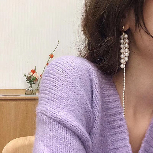 Women's Earrings Long Joy S925 Sterling Silver Earrings Jewelry White For Gift Daily Festival 1 Pair
Women's Earrings Long Joy S925 Sterling Silver Earrings Jewelry White For Gift Daily Festival 1 Pair