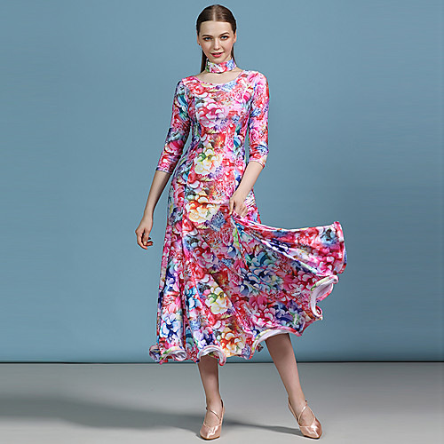 Ballroom Dance Dresses Women's Performance Spandex Pattern / Print High Dress / Neckwear
Ballroom Dance Dresses Women's Performance Spandex Pattern / Print High Dress / Neckwear