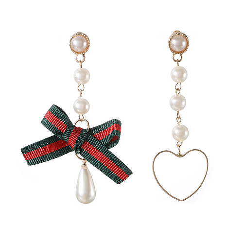 Women's Drop Earrings Earrings Dangle Earrings Mismatched Heart Bowknot Trendy Korean Sweet Fashion Imitation Pearl Earrings Jewelry Gold For Party Graduation Daily Stage Street / Mismatch Earrings
Women's Drop Earrings Earrings Dangle Earrings Mismatched Heart Bowknot Trendy Korean Sweet Fashion Imitation Pearl Earrings Jewelry Gold For Party Graduation Daily Stage Street / Mismatch Earrings