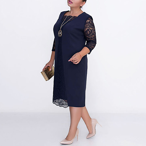 Women's Daily Wear Basic Sheath Dress - Solid Colored Green Navy Blue XL XXL XXXL XXXXL
Women's Daily Wear Basic Sheath Dress - Solid Colored Green Navy Blue XL XXL XXXL XXXXL