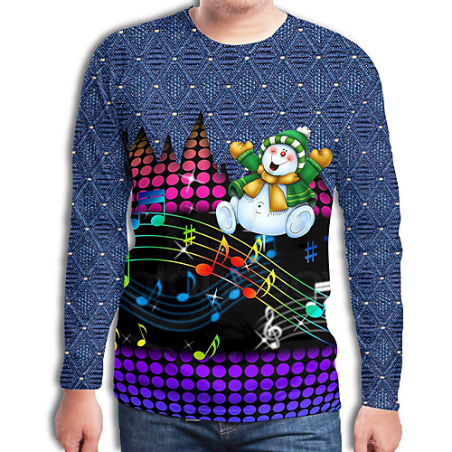 Men's Holiday Weekend Street chic / Punk & Gothic T-shirt - Color Block / 3D / Cartoon Santa Claus, Print Navy Blue
Men's Holiday Weekend Street chic / Punk & Gothic T-shirt - Color Block / 3D / Cartoon Santa Claus, Print Navy Blue