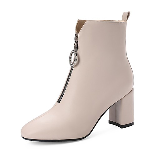Women's Boots Chunky Heel Round Toe Faux Leather Booties / Ankle Boots Casual / Sweet Walking Shoes Spring & Fall / Fall & Winter Black / Beige
Women's Boots Chunky Heel Round Toe Faux Leather Booties / Ankle Boots Casual / Sweet Walking Shoes Spring & Fall / Fall & Winter Black / Beige