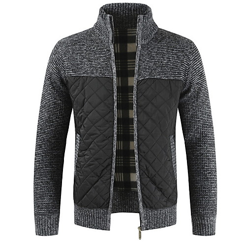 Men's Solid Colored Long Sleeve Cardigan Sweater Jumper, Stand Black / Dark Gray US32 / UK32 / EU40 / US34 / UK34 / EU42 / US38 / UK38 / EU46
Men's Solid Colored Long Sleeve Cardigan Sweater Jumper, Stand Black / Dark Gray US32 / UK32 / EU40 / US34 / UK34 / EU42 / US38 / UK38 / EU46
