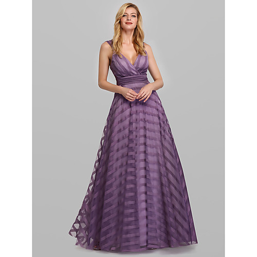 A-Line Plunging Neck Floor Length Tulle Formal Evening Dress with by LAN TING Express
A-Line Plunging Neck Floor Length Tulle Formal Evening Dress with by LAN TING Express