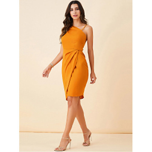 Women's Daily Wear Holiday Basic Sheath Dress - Solid Colored Black, Ruched Split Patchwork Black Yellow S M L XL
Women's Daily Wear Holiday Basic Sheath Dress - Solid Colored Black, Ruched Split Patchwork Black Yellow S M L XL