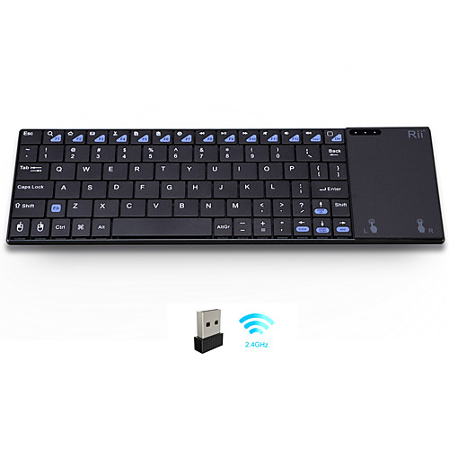 Rii K12 Wireless 2.4GHz Air Mouse Mini Keyboard Mini Size with Touchpad 80 pcs Keys
Rii K12 Wireless 2.4GHz Air Mouse Mini Keyboard Mini Size with Touchpad 80 pcs Keys