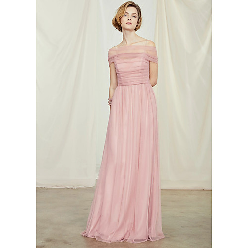 A-Line Off Shoulder Floor Length Tulle Bridesmaid Dress with Ruching by LAN TING Express
A-Line Off Shoulder Floor Length Tulle Bridesmaid Dress with Ruching by LAN TING Express