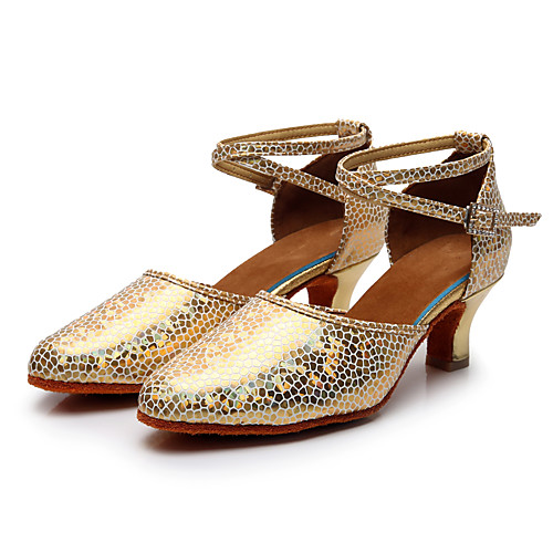 Women's Dance Shoes PU Modern Shoes Crystal / Rhinestone Heel Cuban Heel Gold / Silver / Performance
Women's Dance Shoes PU Modern Shoes Crystal / Rhinestone Heel Cuban Heel Gold / Silver / Performance