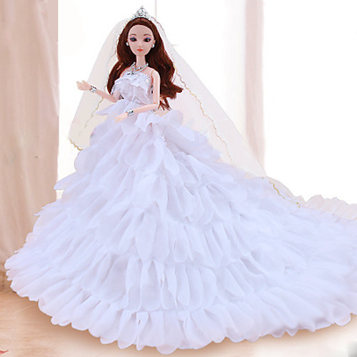 Doll Dress Doll Outfit Wedding For Barbiedoll Lace Organza Dress For Girl's Doll Toy
Doll Dress Doll Outfit Wedding For Barbiedoll Lace Organza Dress For Girl's Doll Toy