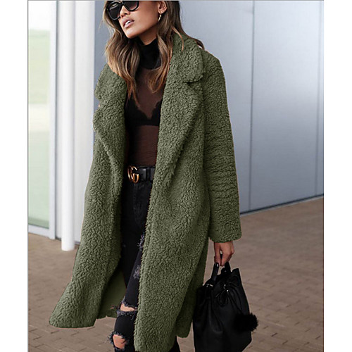Women's Daily Fall & Winter Regular Faux Fur Coat, Solid Colored Turndown Long Sleeve Faux Fur Black / Army Green / Camel
Women's Daily Fall & Winter Regular Faux Fur Coat, Solid Colored Turndown Long Sleeve Faux Fur Black / Army Green / Camel