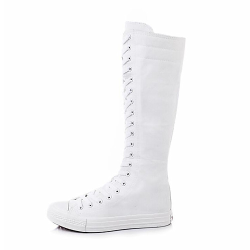 Women's Boots Knee High Boots Flat Heel Round Toe Canvas Knee High Boots Spring & Summer / Fall & Winter Black / White
Women's Boots Knee High Boots Flat Heel Round Toe Canvas Knee High Boots Spring & Summer / Fall & Winter Black / White