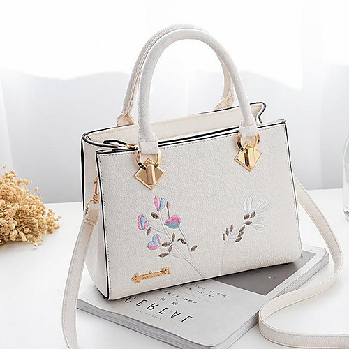 Women's Zipper PU Top Handle Bag Floral Print Black / Blushing Pink / Light Gray
Women's Zipper PU Top Handle Bag Floral Print Black / Blushing Pink / Light Gray
