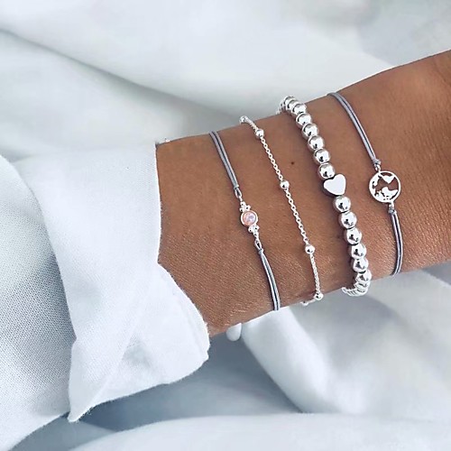 Women's Bracelet Layered Maps Heart Simple Vintage European Trendy Fashion Cord Bracelet Jewelry Silver For Gift Daily Street Holiday Club
Women's Bracelet Layered Maps Heart Simple Vintage European Trendy Fashion Cord Bracelet Jewelry Silver For Gift Daily Street Holiday Club