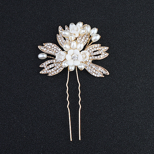 Pearl / Alloy Hair Stick with Rhinestone / Pearl 1 Piece Wedding / Daily Wear Headpiece
Pearl / Alloy Hair Stick with Rhinestone / Pearl 1 Piece Wedding / Daily Wear Headpiece