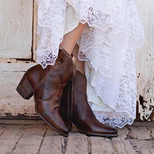 Women's Boots Chunky Heel Pointed Toe PU Mid-Calf Boots Fall & Winter Brown / Light Brown / Green
Women's Boots Chunky Heel Pointed Toe PU Mid-Calf Boots Fall & Winter Brown / Light Brown / Green