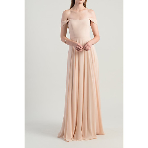 A-Line Off Shoulder Floor Length Chiffon Bridesmaid Dress with by LAN TING Express
A-Line Off Shoulder Floor Length Chiffon Bridesmaid Dress with by LAN TING Express