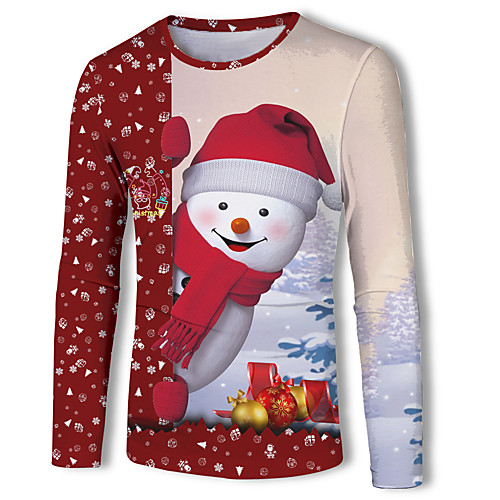 Men's Daily Holiday Basic / Street chic T-shirt - Galaxy / Color Block / 3D Deer / Santa Claus / Snowman, Print Red
Men's Daily Holiday Basic / Street chic T-shirt - Galaxy / Color Block / 3D Deer / Santa Claus / Snowman, Print Red