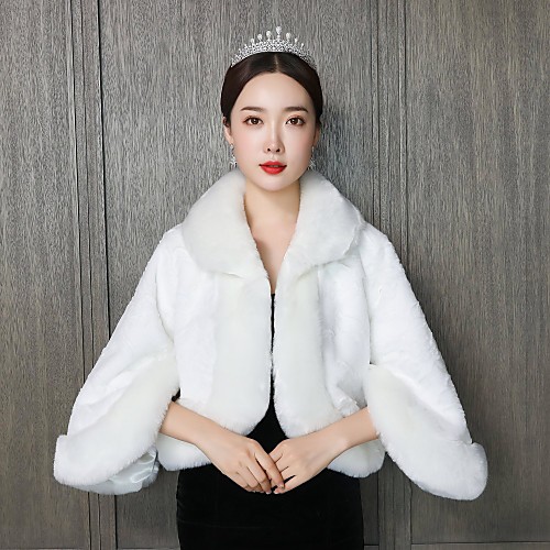 3/4 Length Sleeve Faux Fur Wedding Women's Wrap With Pattern / Print / Solid Shrugs
3/4 Length Sleeve Faux Fur Wedding Women's Wrap With Pattern / Print / Solid Shrugs