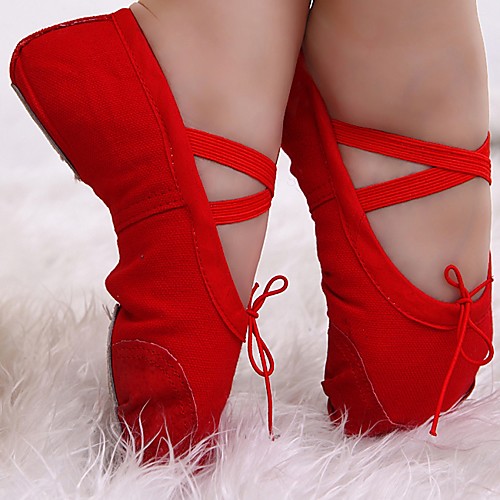 Women's Dance Shoes Canvas Ballet Shoes Flat Flat Heel Customizable Black / White / Red
Women's Dance Shoes Canvas Ballet Shoes Flat Flat Heel Customizable Black / White / Red