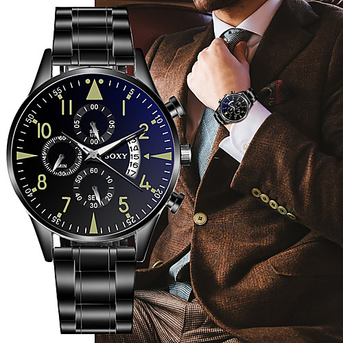 Men's Dress Watch Quartz Formal Style Stylish Stainless Steel Black / Silver Calendar / date / day Noctilucent Analog Fashion - Black Silver / Black One Year Battery Life
Men's Dress Watch Quartz Formal Style Stylish Stainless Steel Black / Silver Calendar / date / day Noctilucent Analog Fashion - Black Silver / Black One Year Battery Life