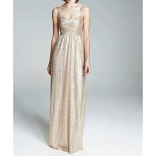 A-Line Straps Floor Length Sequined Bridesmaid Dress with Sequin / Pleats by LAN TING Express
A-Line Straps Floor Length Sequined Bridesmaid Dress with Sequin / Pleats by LAN TING Express