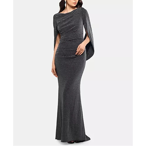Mermaid / Trumpet Jewel Neck Floor Length Spandex Formal Evening Dress with Pleats by LAN TING Express
Mermaid / Trumpet Jewel Neck Floor Length Spandex Formal Evening Dress with Pleats by LAN TING Express