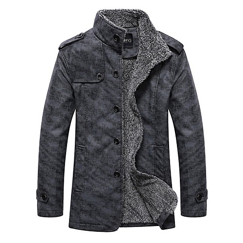 Men's Daily Winter / Fall & Winter Long Jacket, Solid Colored Rolled collar Long Sleeve PU Dark Gray / Khaki
Men's Daily Winter / Fall & Winter Long Jacket, Solid Colored Rolled collar Long Sleeve PU Dark Gray / Khaki