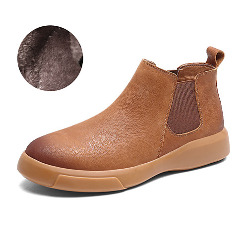 Men's Snow Boots Cowhide Winter Casual / British Boots Walking Shoes Non-slipping Booties / Ankle Boots Black / Brown / Khaki
Men's Snow Boots Cowhide Winter Casual / British Boots Walking Shoes Non-slipping Booties / Ankle Boots Black / Brown / Khaki