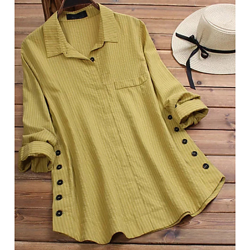 

Women's Daily Shirt - Solid Colored Yellow