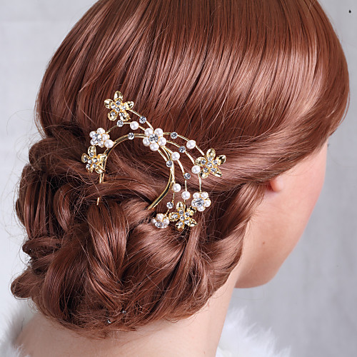 Imitation Pearl / Rhinestone / Alloy Hair Stick with Rhinestone / Imitation Pearl 1 Piece Wedding Headpiece
Imitation Pearl / Rhinestone / Alloy Hair Stick with Rhinestone / Imitation Pearl 1 Piece Wedding Headpiece