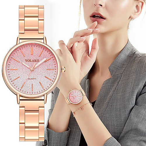 Women's Quartz Watches Fashion Elegant Rose Gold Stainless Steel Quartz Black Purple Blushing Pink Casual Watch 1 pc Analog One Year Battery Life
Women's Quartz Watches Fashion Elegant Rose Gold Stainless Steel Quartz Black Purple Blushing Pink Casual Watch 1 pc Analog One Year Battery Life