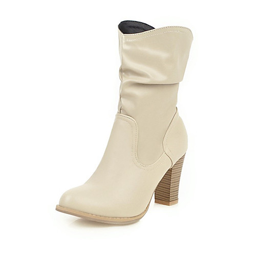 Women's Boots Chunky Heel Pointed Toe PU Mid-Calf Boots Fall & Winter Black / Brown / Beige / Party & Evening
Women's Boots Chunky Heel Pointed Toe PU Mid-Calf Boots Fall & Winter Black / Brown / Beige / Party & Evening
