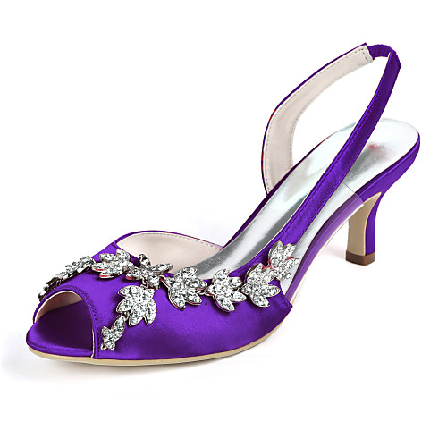 Women's Wedding Shoes Stiletto Heel Peep Toe Rhinestone Satin Minimalism Fall / Spring & Summer Black / White / Purple / Party & Evening
Women's Wedding Shoes Stiletto Heel Peep Toe Rhinestone Satin Minimalism Fall / Spring & Summer Black / White / Purple / Party & Evening