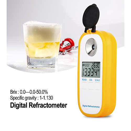 DR402 Digital Beer Refractometer Wort Hydrometer Brix 0-50% Concentration Meter Refractometer Electronic Wine Alcohol Tester
DR402 Digital Beer Refractometer Wort Hydrometer Brix 0-50% Concentration Meter Refractometer Electronic Wine Alcohol Tester