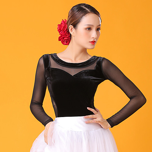 Ballroom Dance Tops Women's Performance Velvet Ruching / Split Joint Long Sleeve Top
Ballroom Dance Tops Women's Performance Velvet Ruching / Split Joint Long Sleeve Top