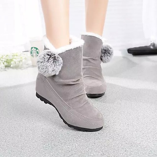 Women's Boots Snow Boots Flat Heel Round Toe Pom-pom Satin Winter Black / Burgundy / Gray
Women's Boots Snow Boots Flat Heel Round Toe Pom-pom Satin Winter Black / Burgundy / Gray