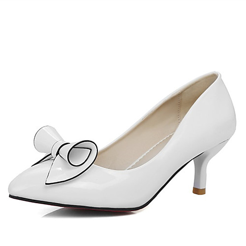 Women's Heels Stiletto Heel Pointed Toe Bowknot Faux Leather Sweet / Minimalism Spring & Summer Black / White / Pink / Color Block
Women's Heels Stiletto Heel Pointed Toe Bowknot Faux Leather Sweet / Minimalism Spring & Summer Black / White / Pink / Color Block