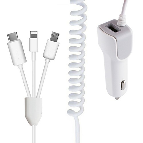 3 In 1 24 V 1 Usb Port Safety Multi Ports Car Charger