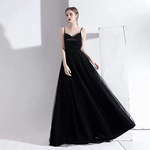 A-Line Spaghetti Strap Floor Length Satin / Tulle Vintage Inspired Prom Dress with by LAN TING Express
A-Line Spaghetti Strap Floor Length Satin / Tulle Vintage Inspired Prom Dress with by LAN TING Express