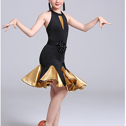 Latin Dance Dresses Girls' Training / Performance Elastane Pleats Sleeveless High Leotard / Onesie
Latin Dance Dresses Girls' Training / Performance Elastane Pleats Sleeveless High Leotard / Onesie